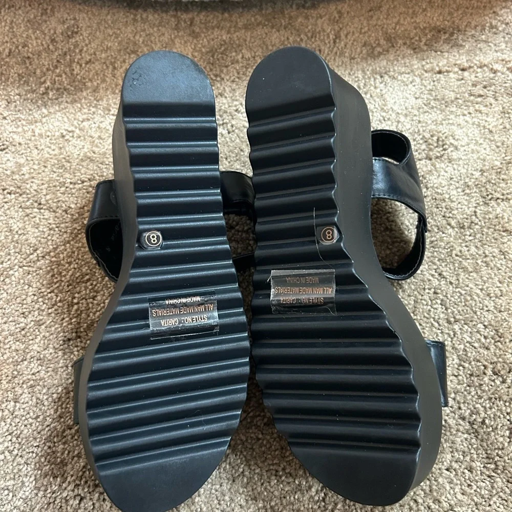 Shoeland‎ black platforms; size: 8